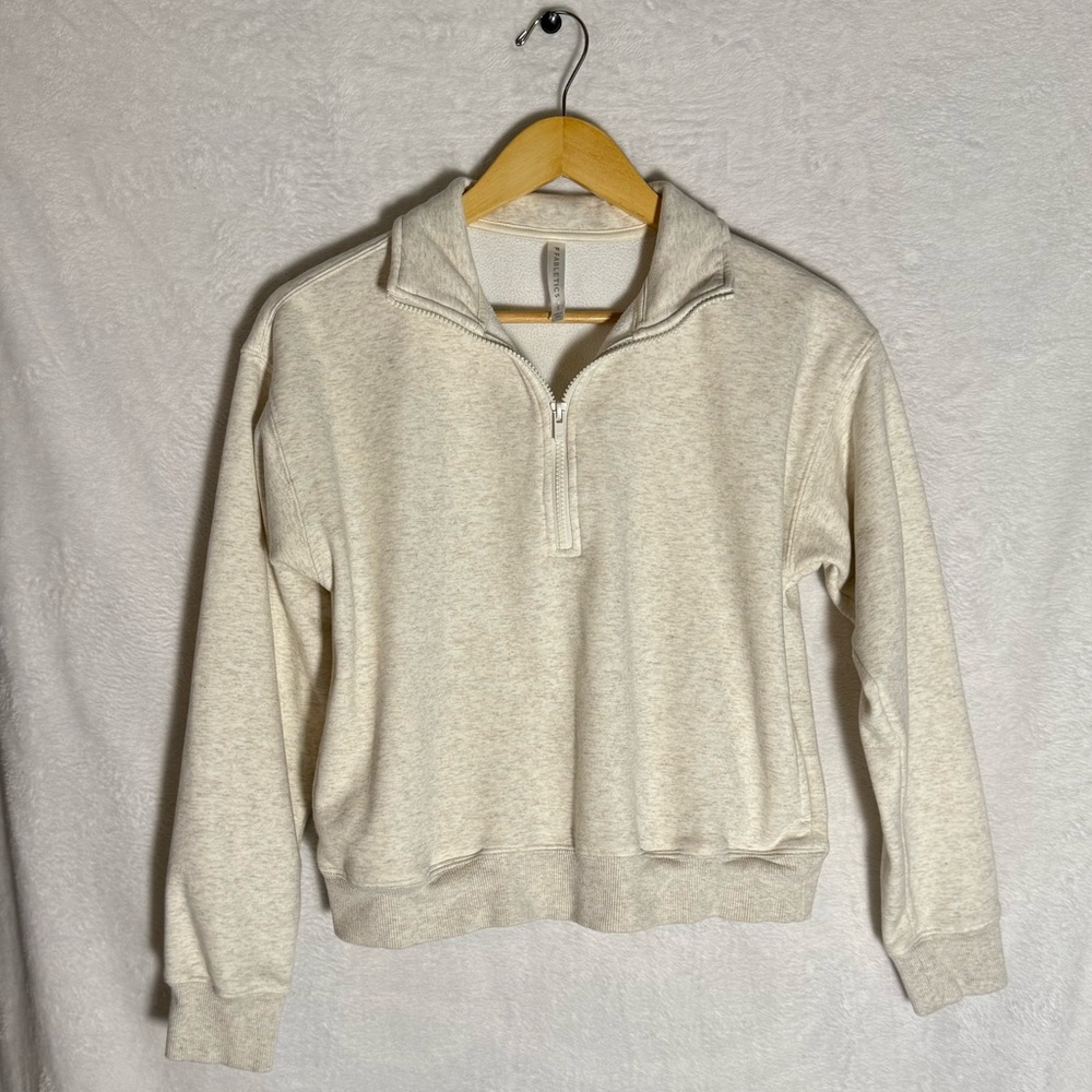 Fabletics Off-White Pull Over Jacket - image 1